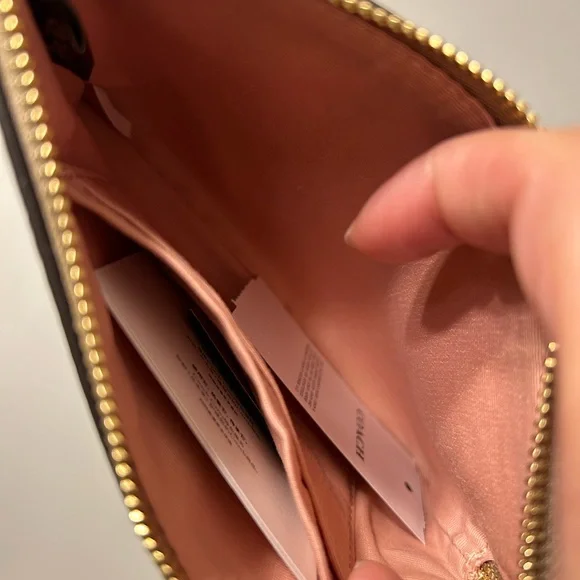 Coach Cream and Pink Floral Wristlet - Picture 3 of 3